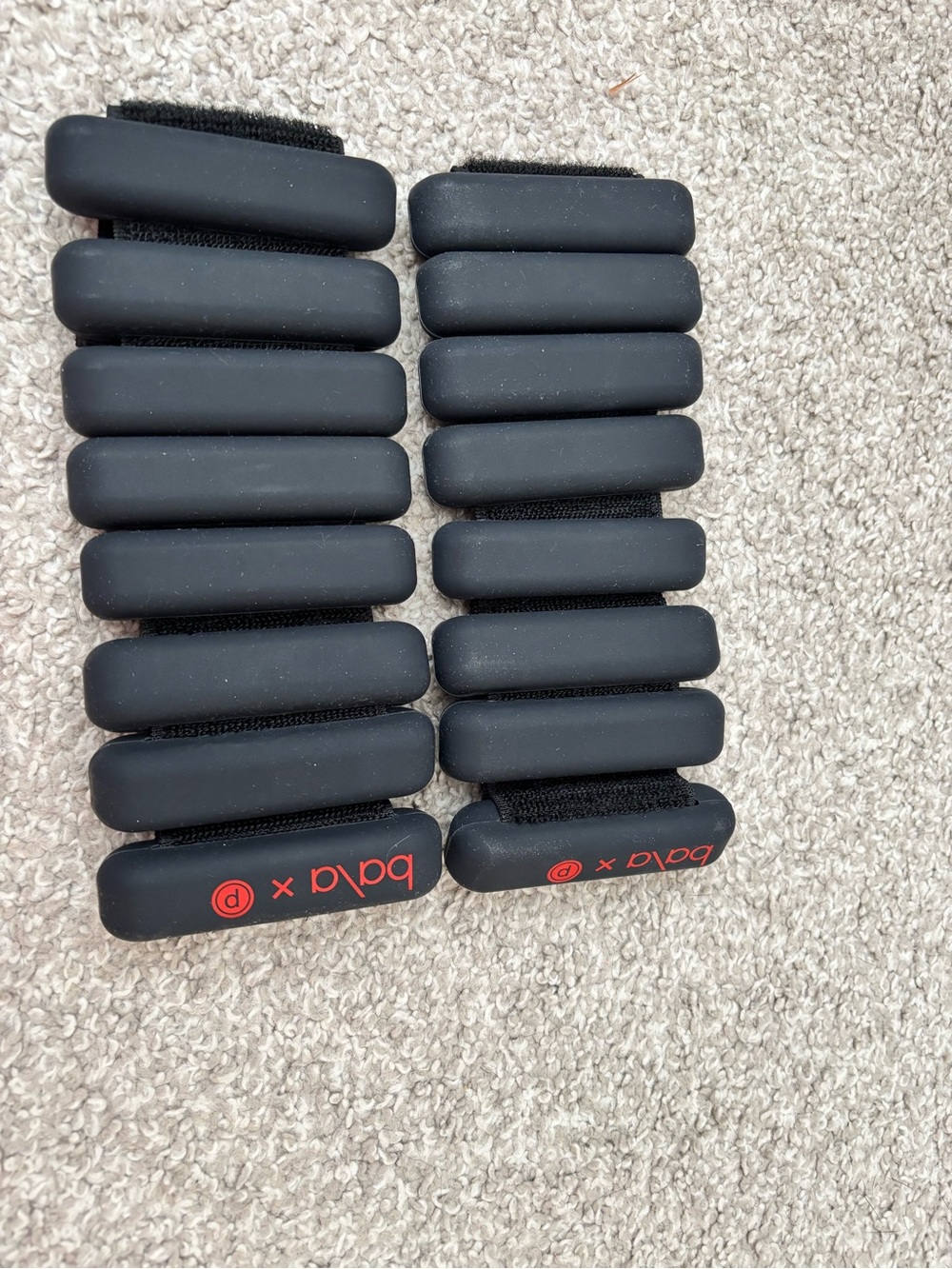 Bala Black Silicone Weighted Bangles with Pure Barre Logo